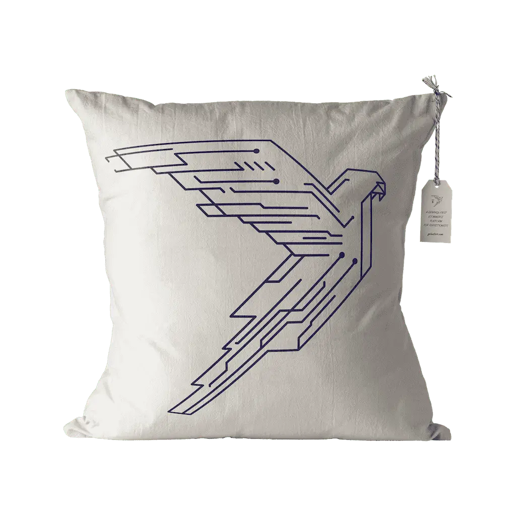 White Parrot Cushion